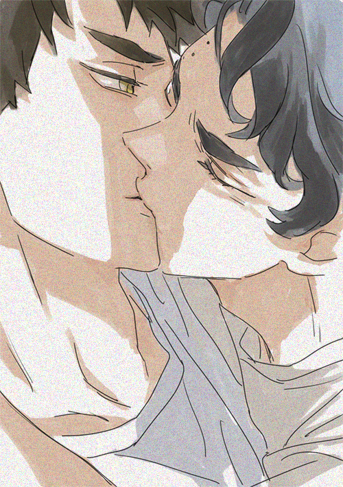 ushijima wakatoshi and sakusa kiyoomi (haikyuu!!) drawn by hk_smith_man