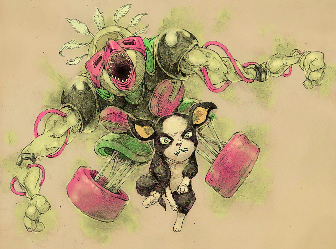 iggy and the fool (jojo no kimyou na bouken and 1 more) drawn by studomako