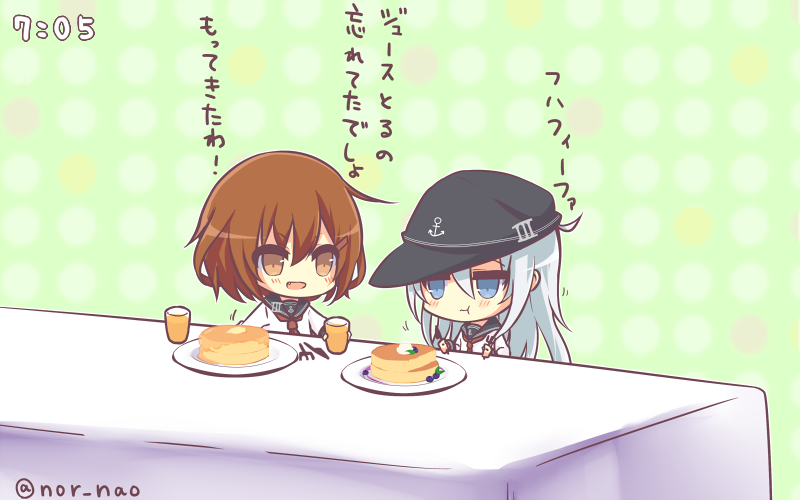 hibiki and ikazuchi (kantai collection) drawn by nor_nao