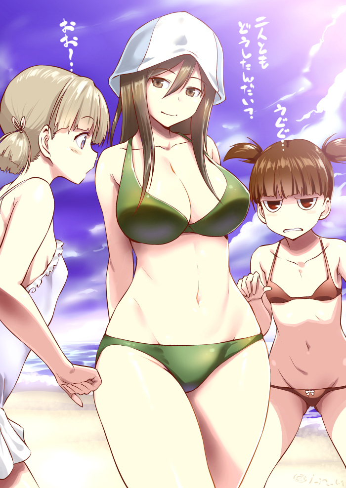 mika, aki, and mikko (girls und panzer) drawn by inu_(aerodog)