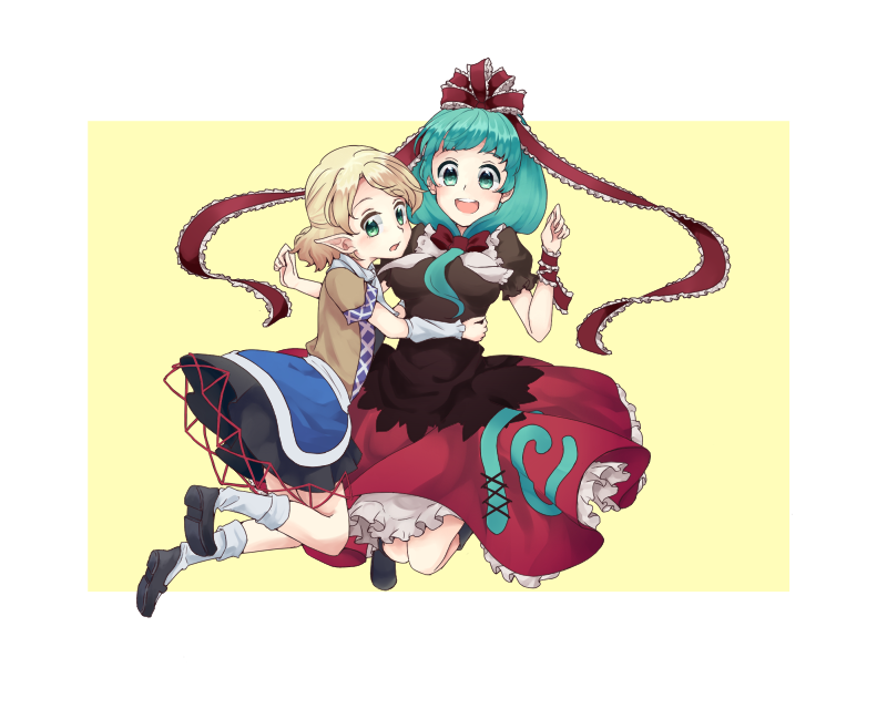 mizuhashi parsee and kagiyama hina (touhou) drawn by rishita