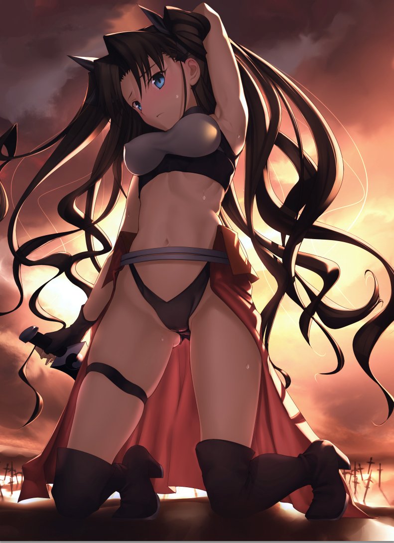 tohsaka rin and archer (fate and 1 more) drawn by kawanakajima