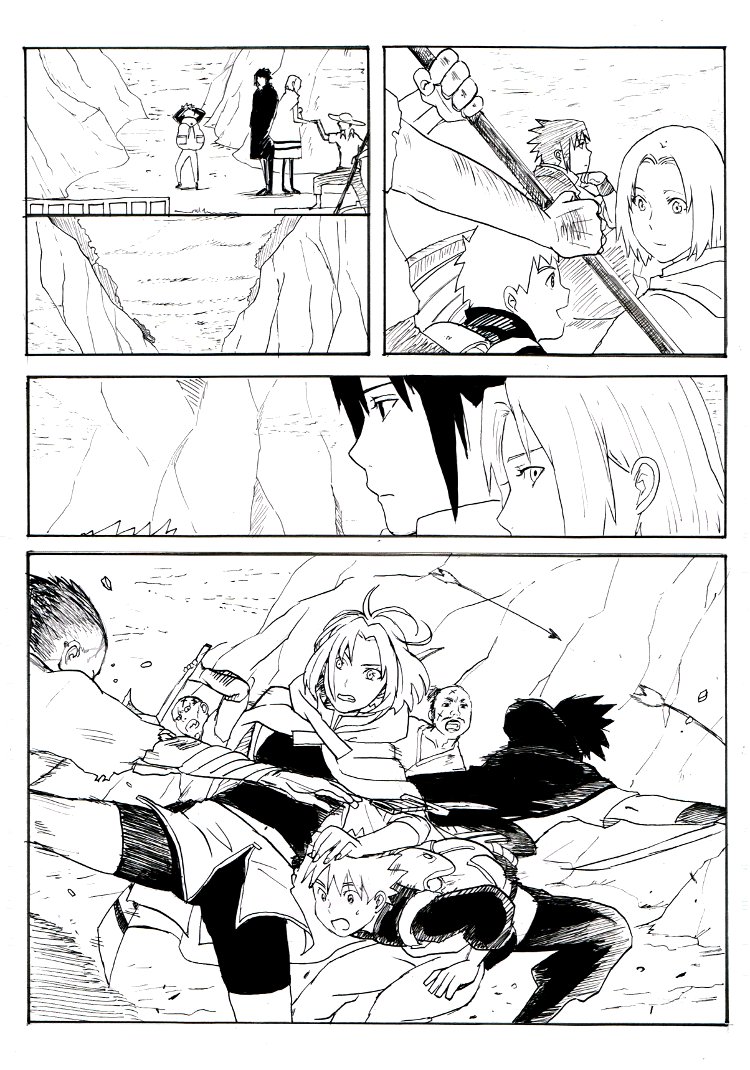haruno sakura and uchiha sasuke (naruto) drawn by alice_kei_(lemon-jiru)