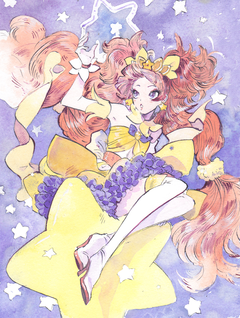 amanogawa kirara and cure twinkle (precure and 1 more) drawn by yowoshinobukarinosugata