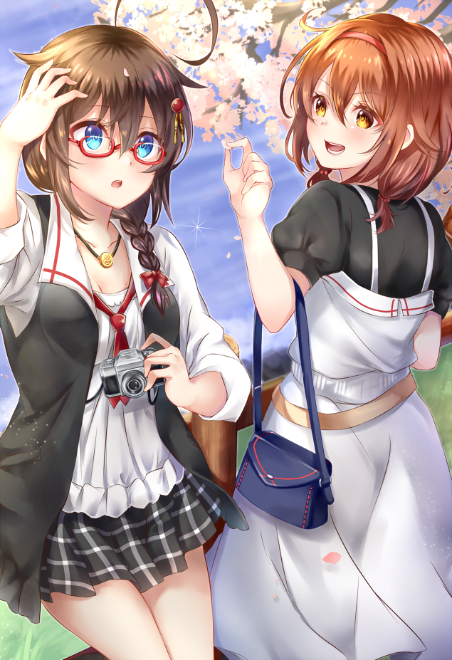 shigure and shiratsuyu (kantai collection) drawn by mashiro_aa