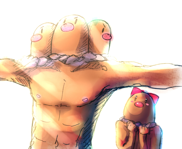diglett and dugtrio (pokemon) drawn by shigaraki_(strobe_blue)