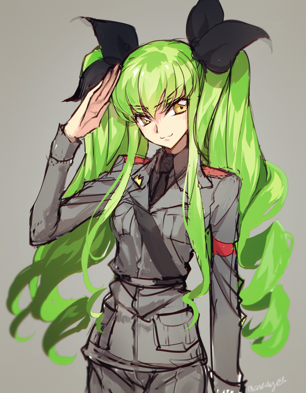 c.c. and anchovy (girls und panzer and 1 more) drawn by creayus