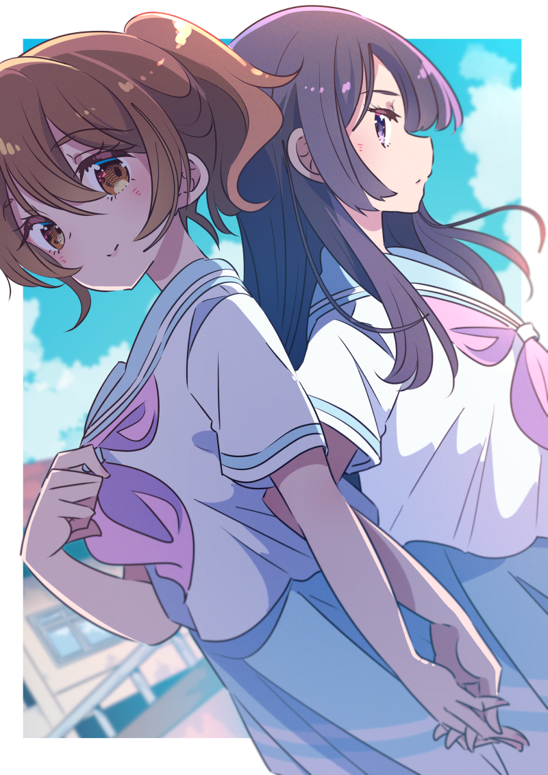 oumae kumiko and kousaka reina (hibike! euphonium) drawn by honkawa_works