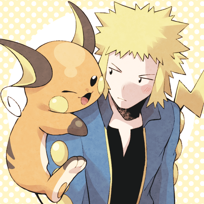 raichu and volkner (pokemon and 1 more) drawn by minashirazu