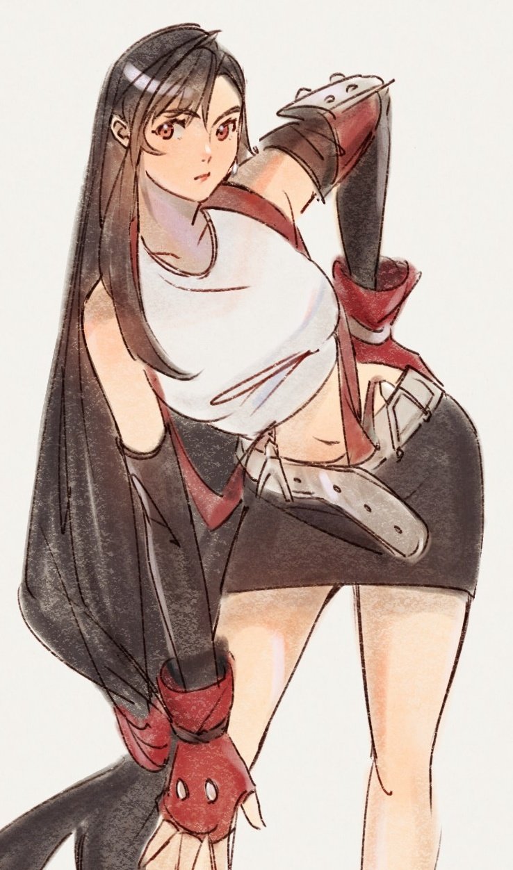 tifa lockhart (final fantasy and 1 more) drawn by mmariesr
