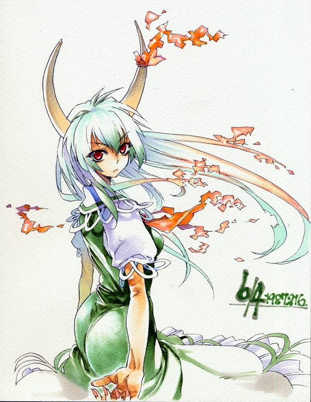 kamishirasawa keine and ex-keine (touhou) drawn by ikuhana_niiro