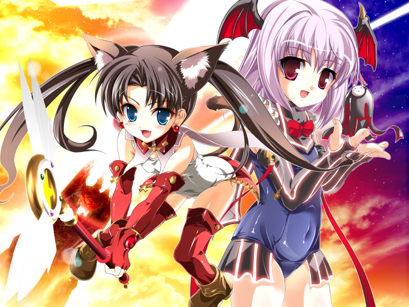 tohsaka rin, matou sakura, magical ruby, and kaleido ruby (fate and 2 more) drawn by yokomizo_daisuke