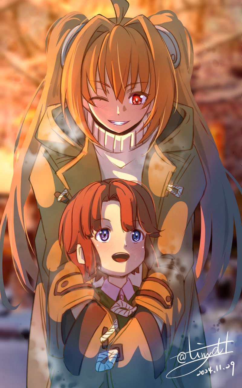 estelle bright and colin hayworth (eiyuu densetsu and 3 more) drawn by tinybiard
