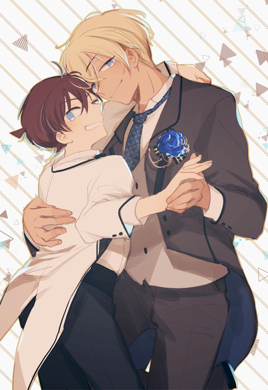 amuro tooru and kudou shin'ichi (meitantei conan) drawn by jikei