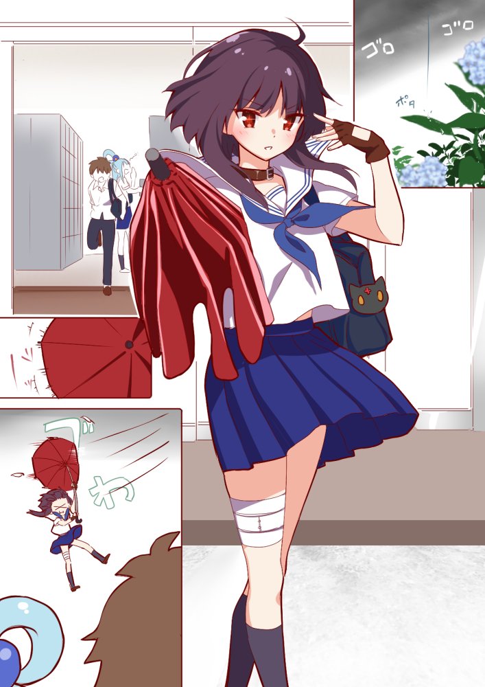 megumin, aqua, and satou kazuma (kono subarashii sekai ni shukufuku wo!) drawn by taromarun