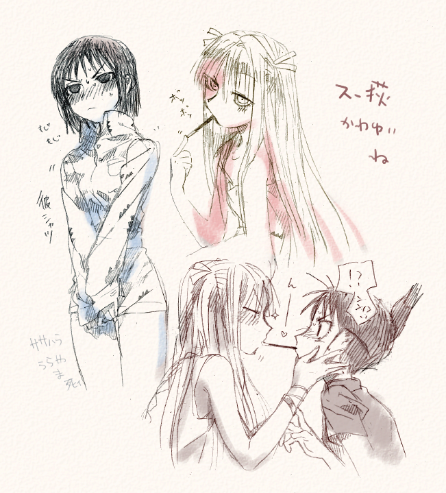 ogiue chika and susanna hopkins (genshiken) drawn by kitaya