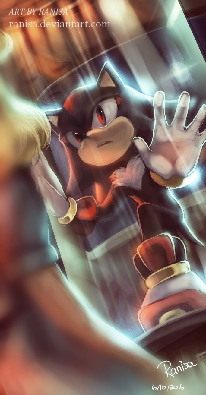 shadow the hedgehog and maria robotnik (sonic and 1 more) drawn by ranisa