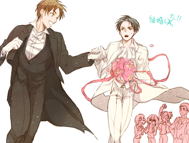eren yeager and levi (shingeki no kyojin) drawn by chacall
