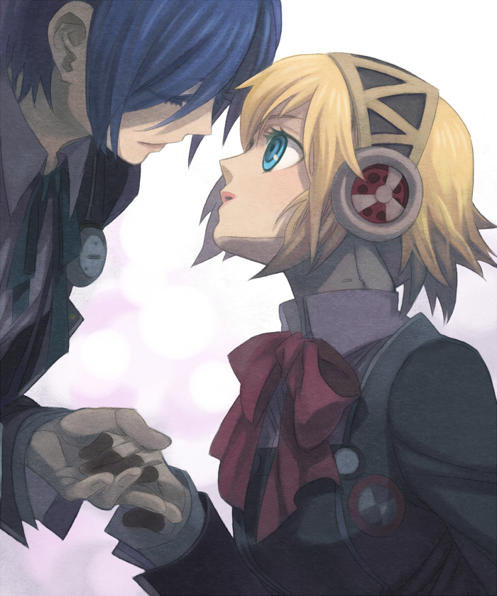 yuuki makoto and aigis (persona and 1 more) drawn by lizzydom
