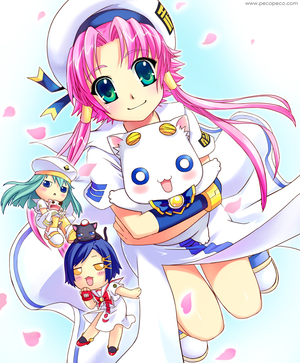 mizunashi akari, alice carroll, aika granzchesta, aria pokoteng, president maa, and 1 more (aria) drawn by pecorin