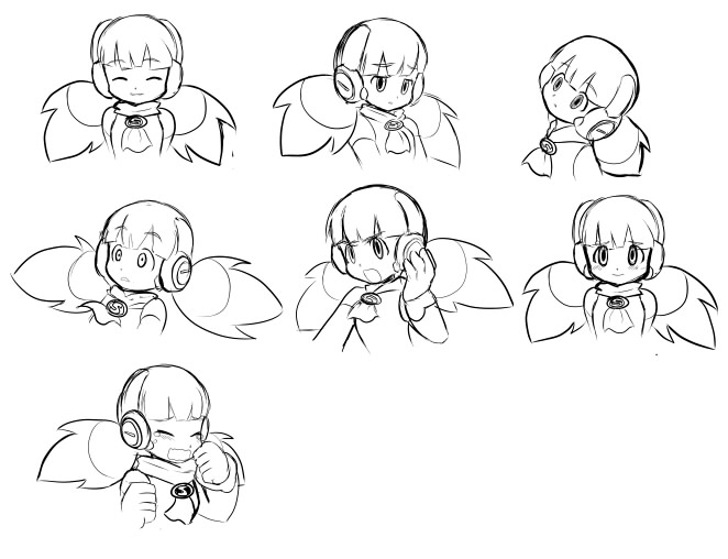call and call h (mighty no. 9) drawn by pontata