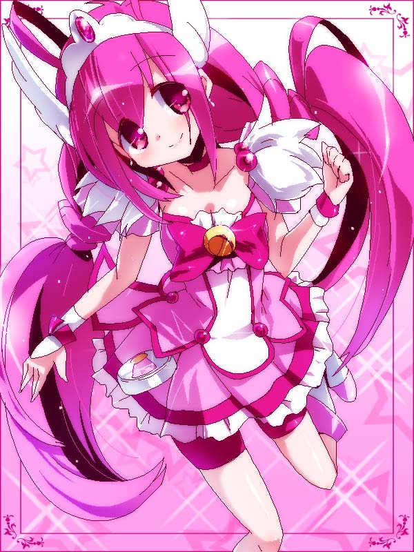 hoshizora miyuki and cure happy (precure and 1 more) drawn by miuku_(marine_sapphire)