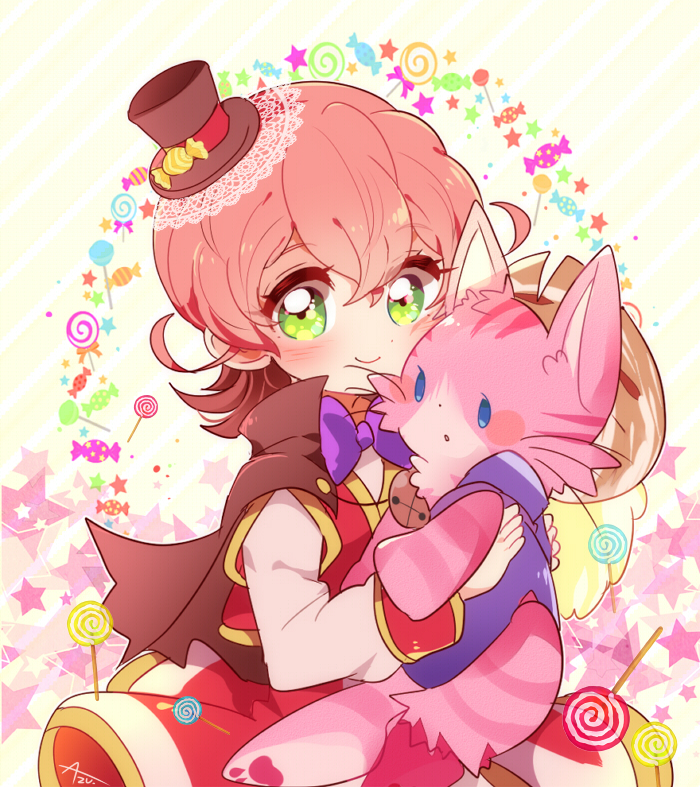 iii and madolche mewfeuille (yu-gi-oh! and 1 more) drawn by azu_(kirara310)