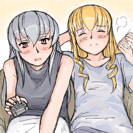 suigintou and shinku (rozen maiden) drawn by tsuda_nanafushi