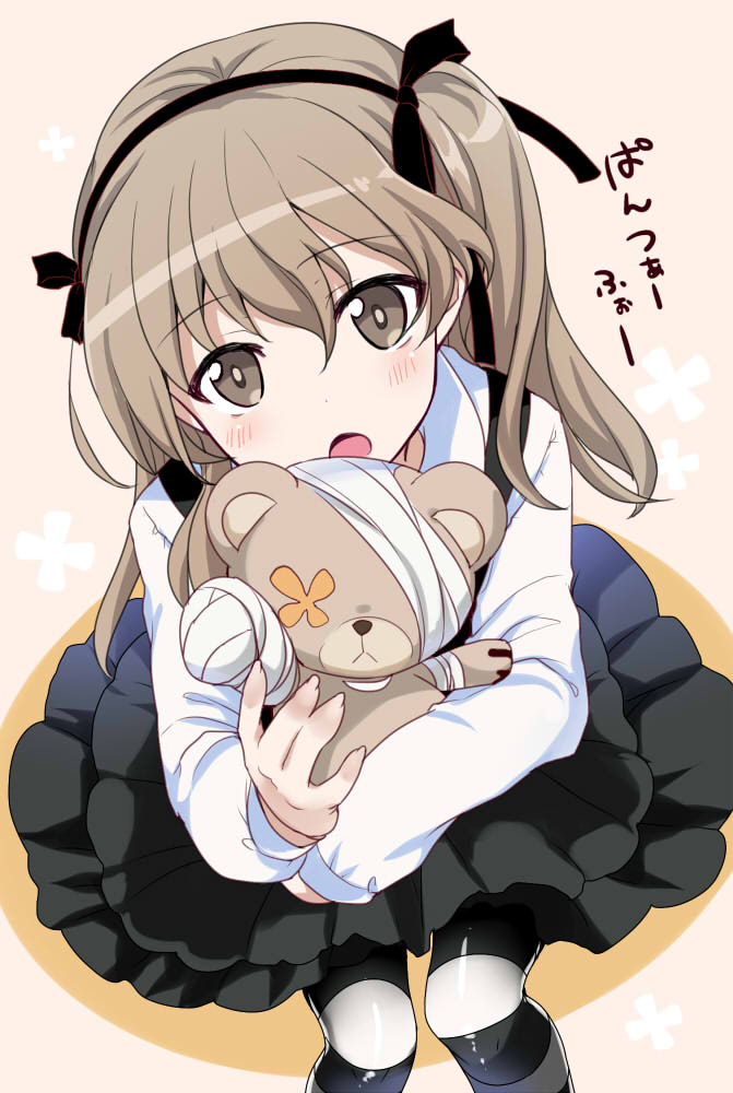 shimada arisu and boko (girls und panzer) drawn by rimu_(kingyo_origin)