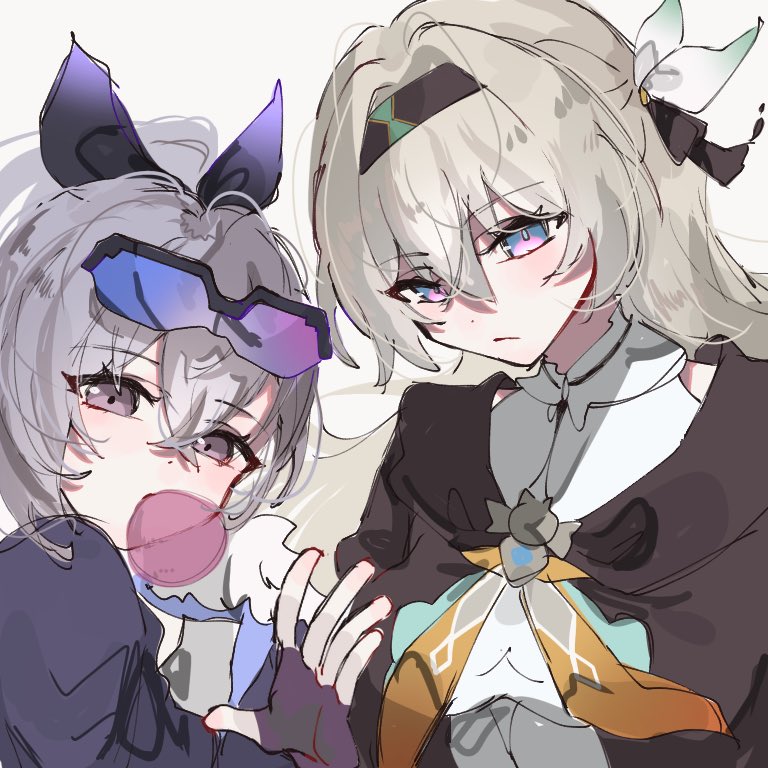 firefly and silver wolf (honkai and 1 more) drawn by jako_gnsn