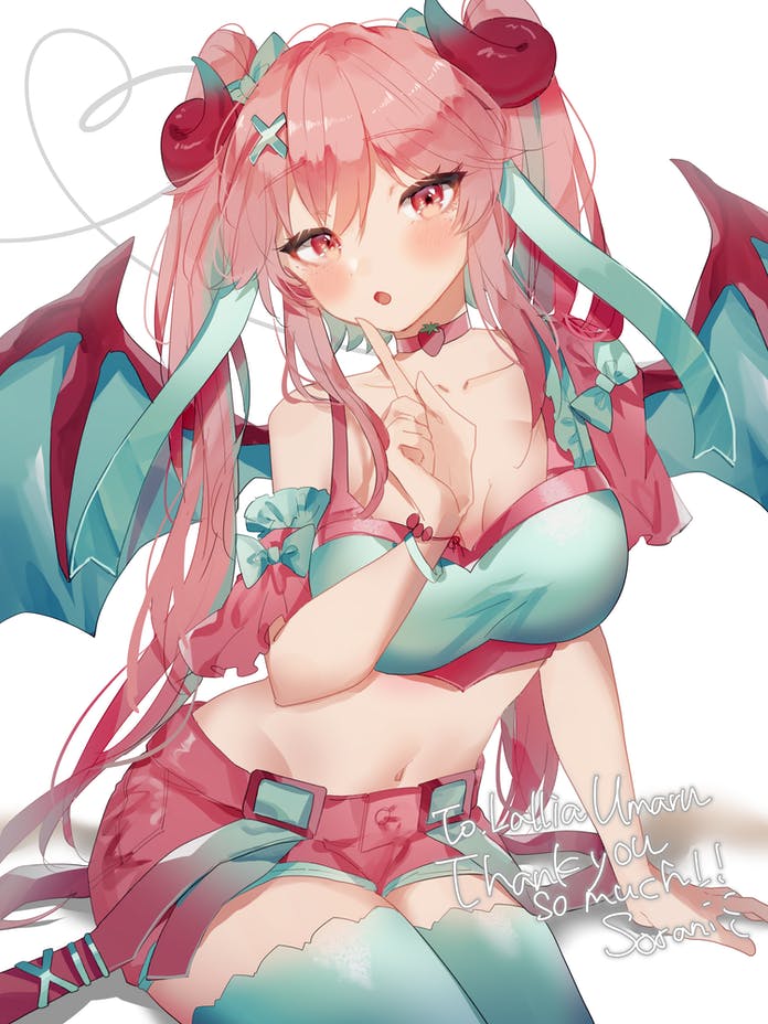 lallia umaru (indie virtual youtuber) drawn by sorani_(kaeru0768)
