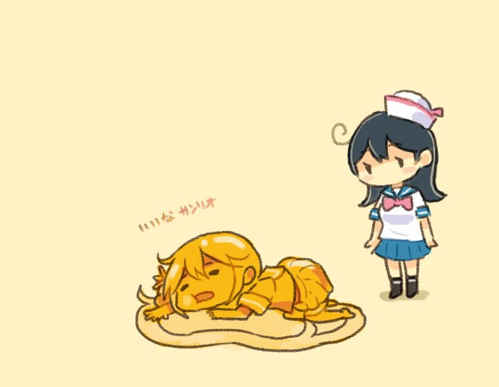 ushio, akebono, and gudetama (kantai collection and 1 more) drawn by saiguchi_otoufu