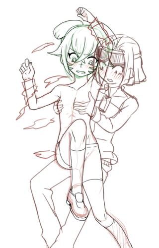 hirome nishiko and douzan fumi (inazuma eleven go and 1 more) drawn by 147
