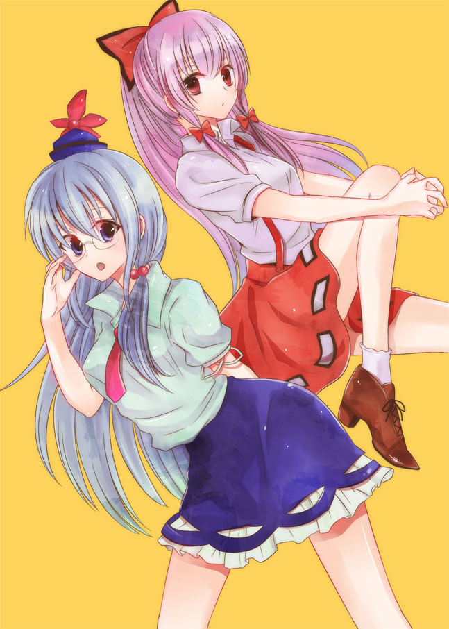 fujiwara no mokou and kamishirasawa keine (touhou) drawn by yuta_(ricochetsmain)