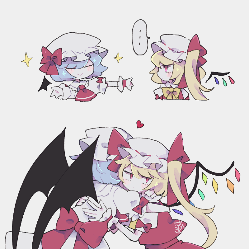 remilia scarlet and flandre scarlet (touhou) drawn by cosmicmind