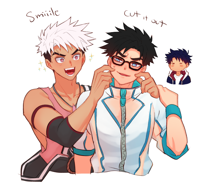 nakajima yuuto, avan geiserford, and ace anderson (jock studio) drawn by cseighteen