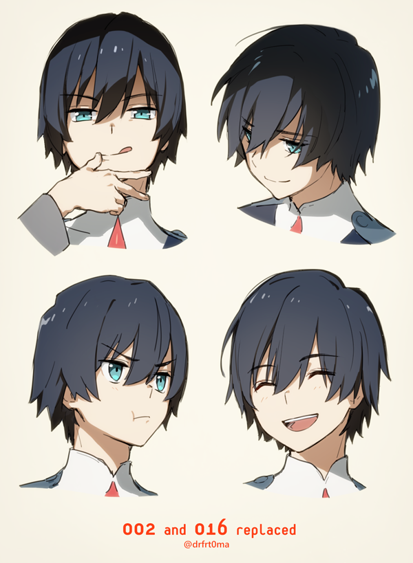 hiro (darling in the franxx) drawn by toma_(norishio)