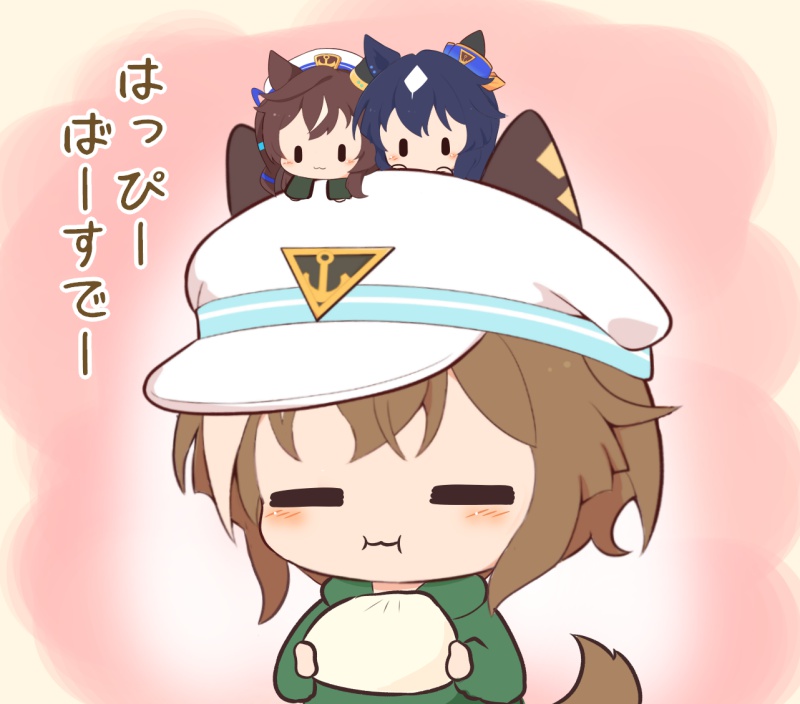 cheval grand, verxina, and vivlos (umamusume) drawn by gomashio_(goma_feet)