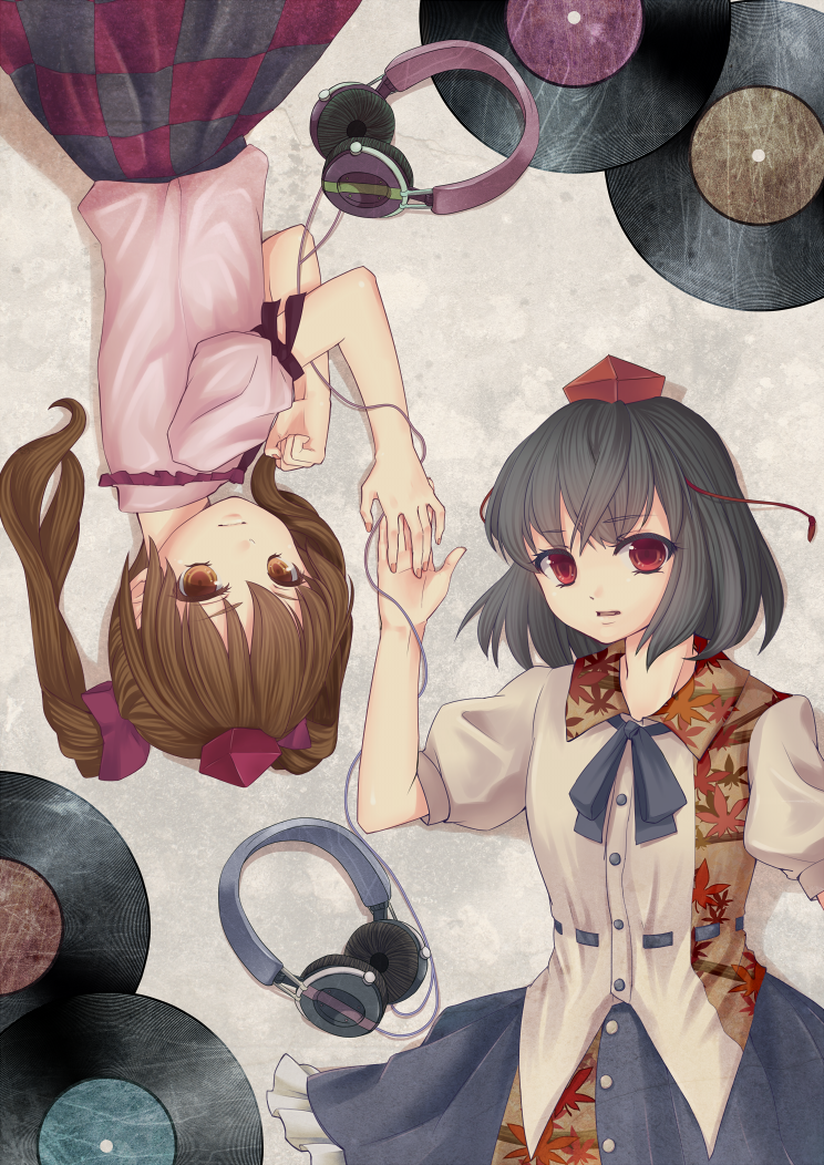 shameimaru aya and himekaidou hatate (touhou) drawn by namaashi
