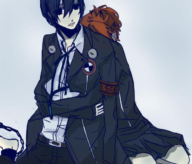 yuuki makoto and shiomi kotone (persona and 2 more) drawn by tmtptp