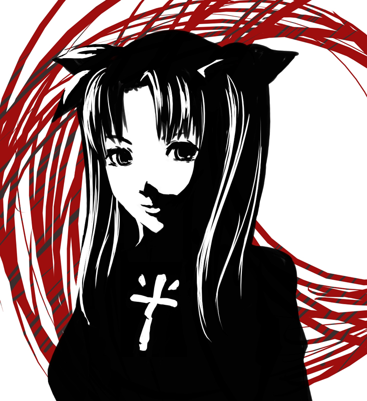 tohsaka rin (fate and 1 more) drawn by eu03
