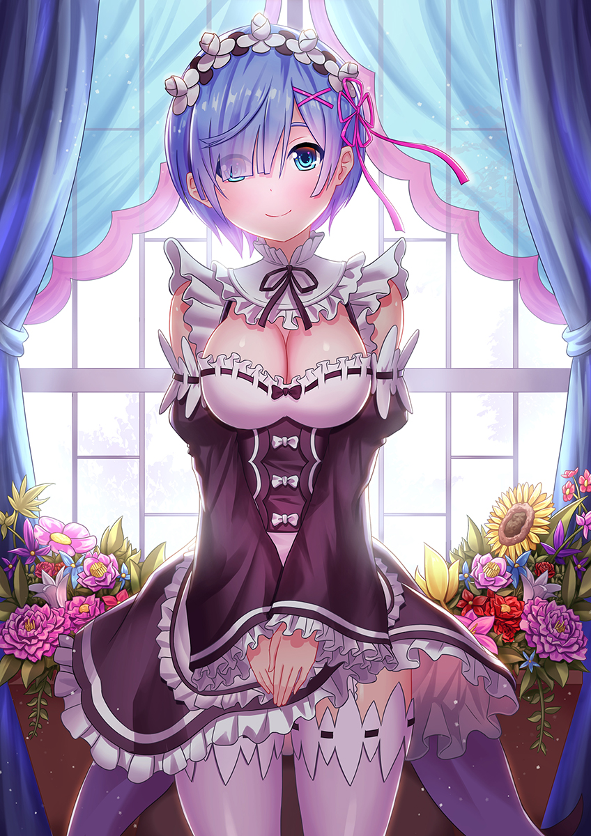 rem (re:zero kara hajimeru isekai seikatsu) drawn by tako_seijin