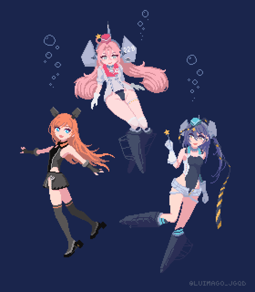 scamp, drum, and salmon (kantai collection) drawn by luimago