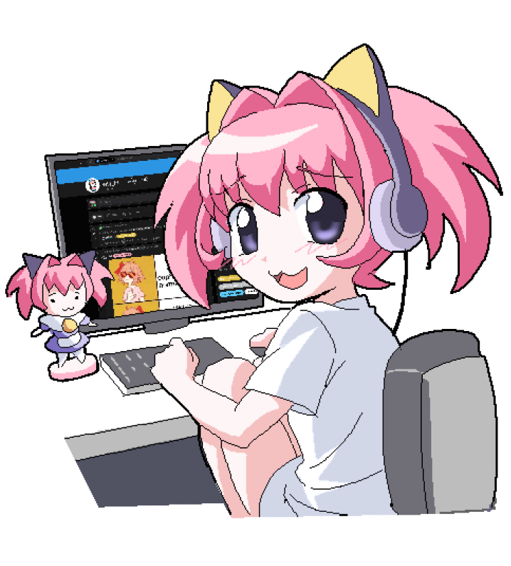 sayori and miracle-chan (original and 3 more) drawn by colinarmis