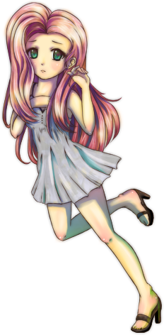 fluttershy (my little pony and 1 more) drawn by renxtsoto