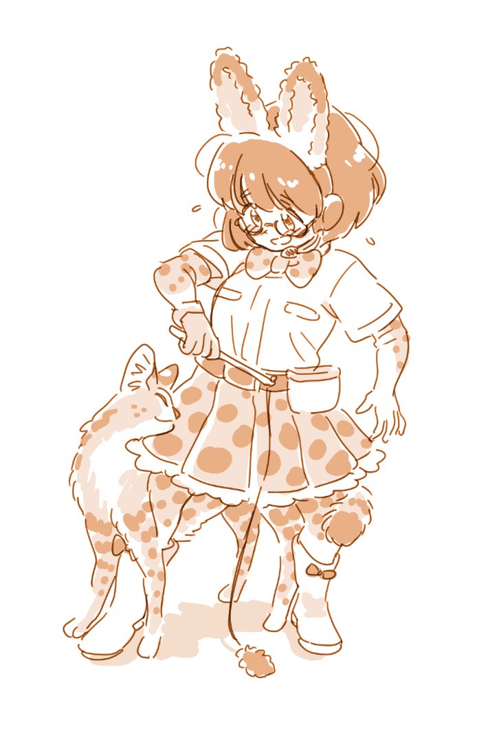 serval and one erika (original and 1 more) drawn by mitsumoto_jouji