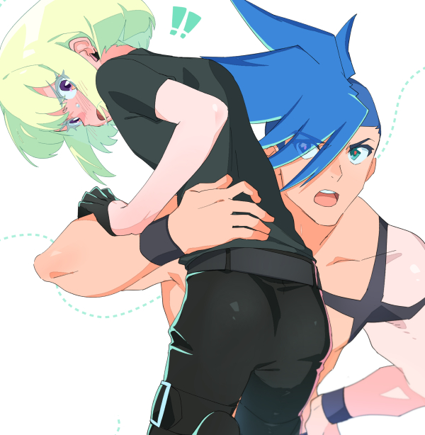lio fotia and galo thymos (promare) drawn by ns1123