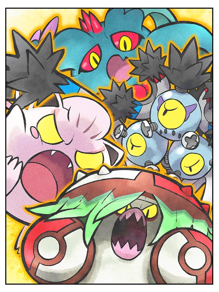 scream tail, flutter mane, sandy shocks, and brute bonnet (pokemon and 1 more) drawn by magnetic