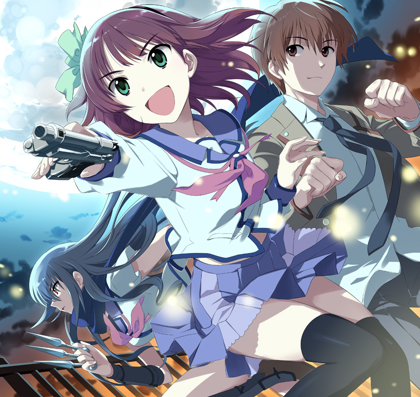 nakamura yuri, otonashi yuzuru, and shiina (angel beats!) drawn by annindoufu_(oicon)