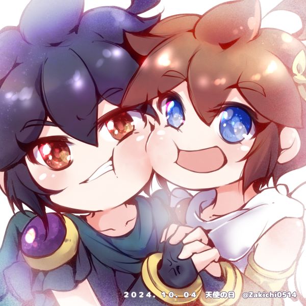 pit and dark pit (kid icarus and 1 more) drawn by zakichi0514